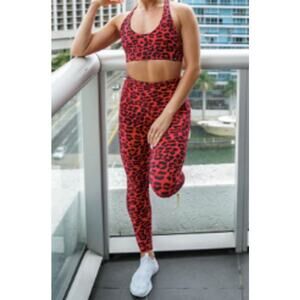 Booty By Brabants Red Leopard Legging OS
